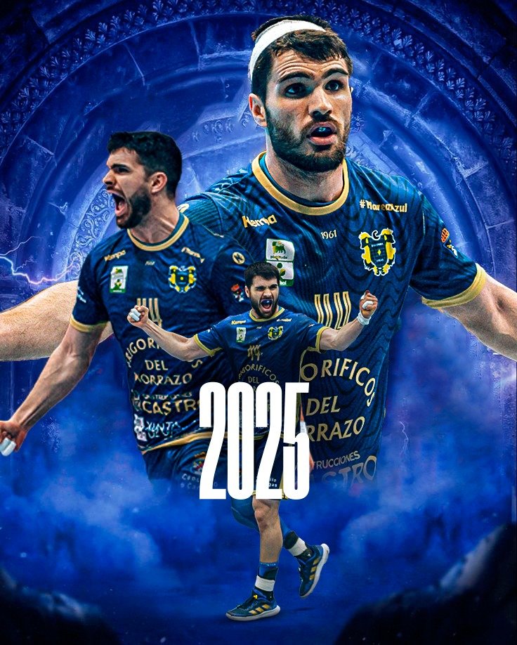 Santi López renova co Balonmán Cangas por unha tempada máis.